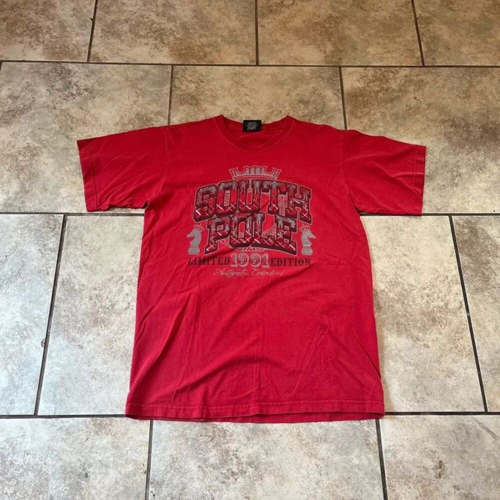 Vintage Y2K Southpole Limited 1991 Edition Authentic Collection Red T-Shirt XL